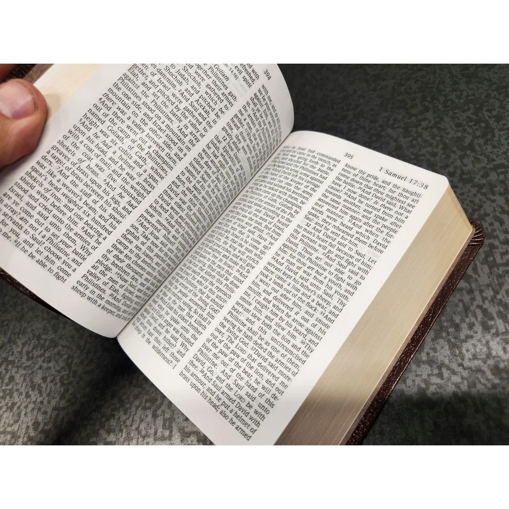 Hendrickson KJV Holy Bible Large Print Compact Reference Burgundy Bonded Leather